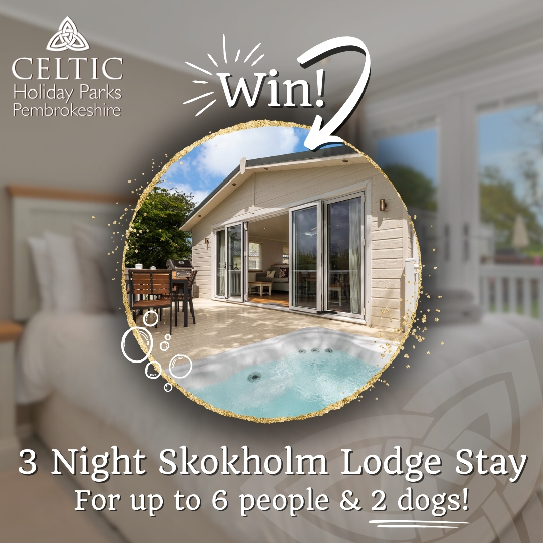 Win a 3 night Skokholm Lodge stay for up to 6 people & 2 dogs!