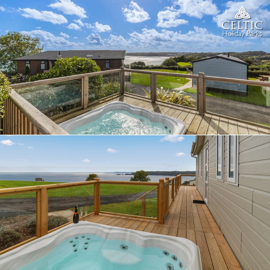 Last Minute Luxury Lodge Hot Tub Holidays in our Amroth Lodges at Meadow House this October!