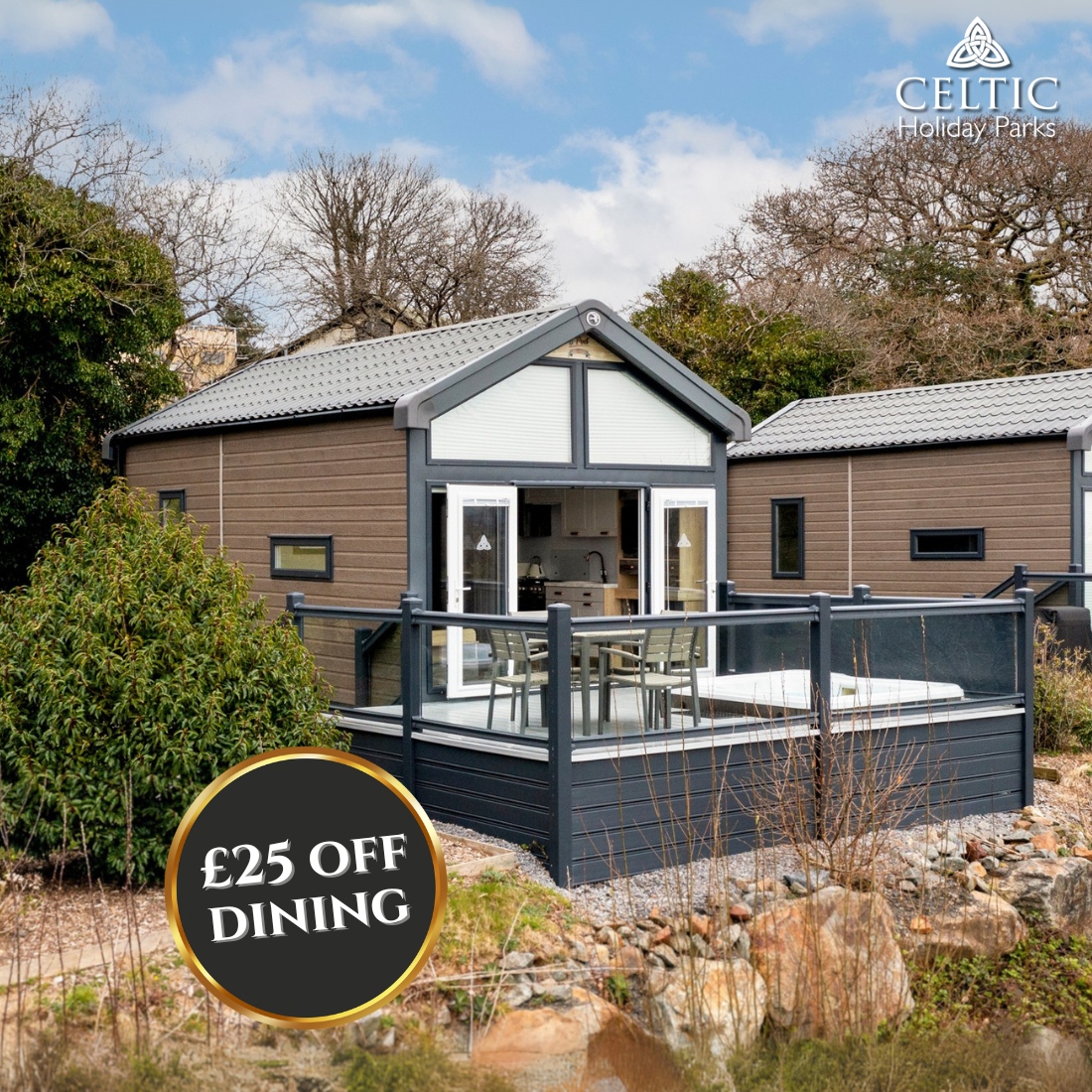 £25 off Dining with Poppy Pod Stays this July & August 2025
