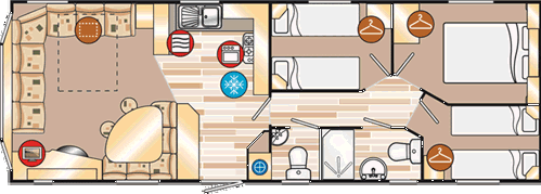Willerby Rio Gold 2009 Floor Plan