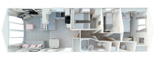 Willerby Manor 3 Bed Floor Plan