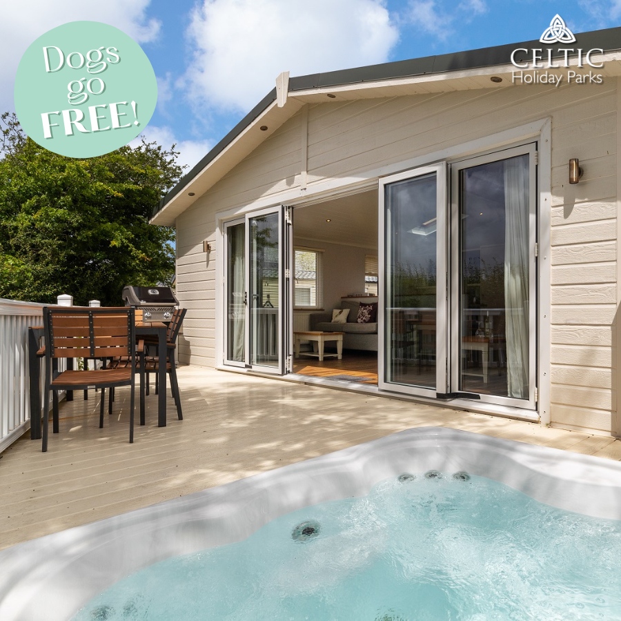 Last Minute Skokholm Lodge Hot Tub Holidays in August - Dogs go FREE!